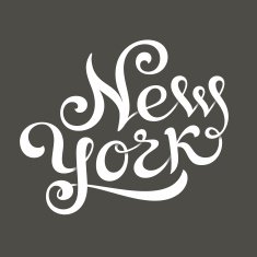 New York hand lettering N3