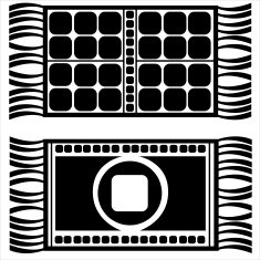 set of floor mats isolated on white background N2