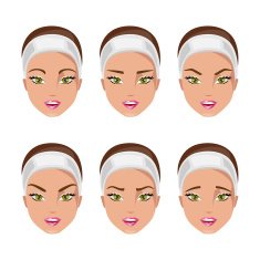 Type of eyebrows Vector Illustration