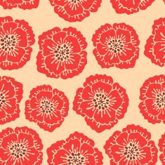 Seamless floral pattern with blooming poppies N2