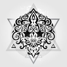 Lions head Tribal pattern N13
