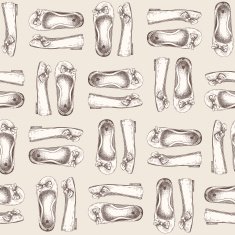 Seamless pattern with hand drawn shoes N3