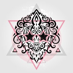 Lions head Tribal pattern N14
