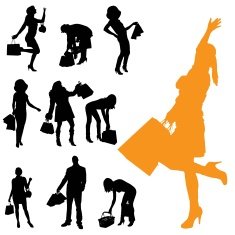 Vector silhouette of a people N63