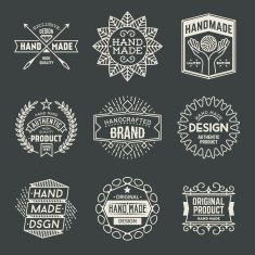 Retro design insignias logotypes Vector vintage elements