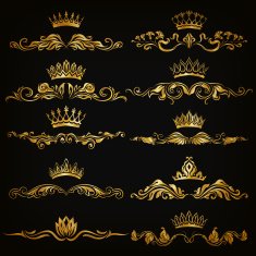 Set of vector damask ornaments N23