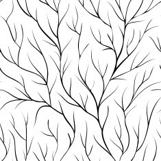 beautiful monochrome black and white seamless background with tree branches N3