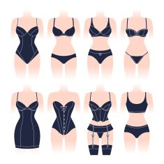 Fashion lingerie set of various female underwear