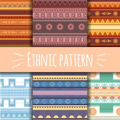 Set with different ethnic patterns