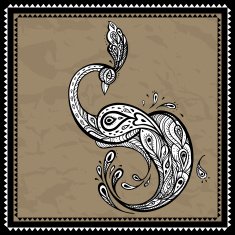 Peacock Decorative Vector illustration N6
