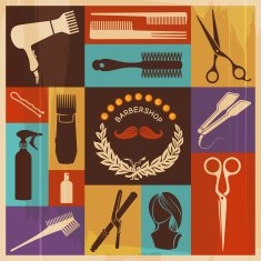 Hairdressing Retro Icons