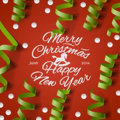 Christmas Party card? with streamers and confetti