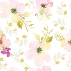 Watercolor flower pattern N139