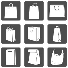 Vector Set of Shopping Bags Icons N4