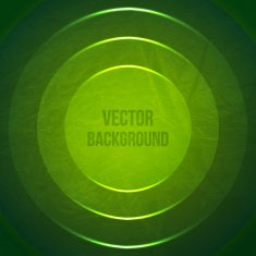 Vector grunge background with green paper circles