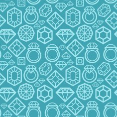 Vector seamless pattern with diamond icons