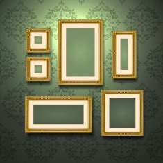 Golden Frames On Wall