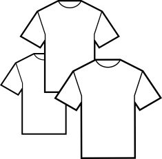 Blank vector t-shirts illustration