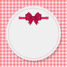Vintage Frame with Bow Background Vector Illustration N36