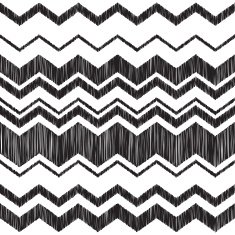 Seamless zig zag embroidery pattern - white background