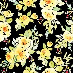 Watercolor flower pattern N141