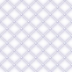 Seamless glam white silk quilted background with diamond pins