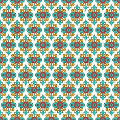 Mediterranean Traditional Floral Decor N2