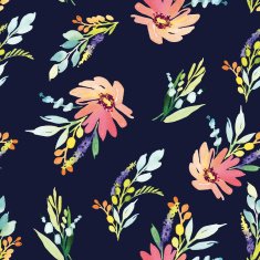 Watercolor flower pattern N142