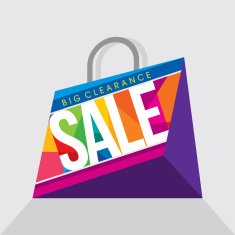 Sale design template Shopping bag