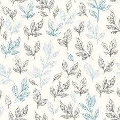 Hand drawn leaf seamless pattern Vector illustration