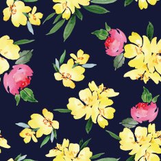 Watercolor flower pattern N144