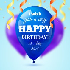 Holiday Balloons Postcard
