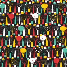 Trees seamless pattern tapestry in colors N2