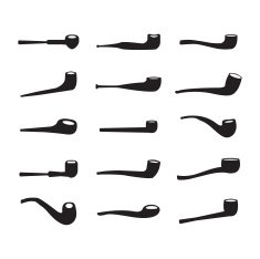 Tobbaco pipes icon set