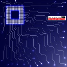 Cpu Circuit Board Vector illustration Eps 10 N8