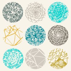 Abstract Texture Blue Set