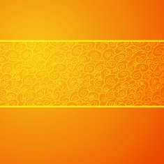 Orange wave horizontal ornamental background Vector illustration