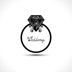 Vector Wedding Ring with Diamond N2
