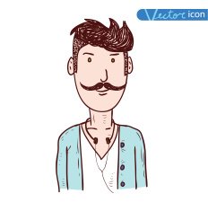 hipster style hand drawn illustration N48