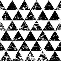 Hand drawn vector triangle ornament grunge seamless pattern