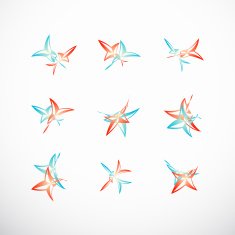 abstract colorful wave stripe pattern icon for design