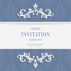Vector Gray Floral 3d Christmas and Invitation Cards Background