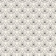 Floral seamless pattern Vector illustration Black and white