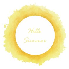 Circle banners Vector illustration yellow orange light color Vi