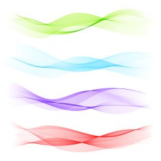 Abstract blue wave isolated on white background N17