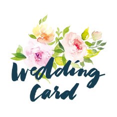 Watercolor greeting card flowers N170