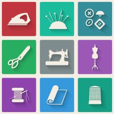 Sewing icons set N4