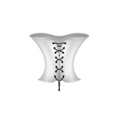 Corset in white and black design