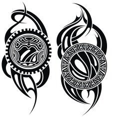 Maori styled tattoo pattern for a shoulder N3
