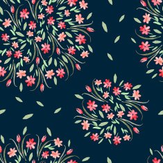 vector watercolor flower seamless pattern N3